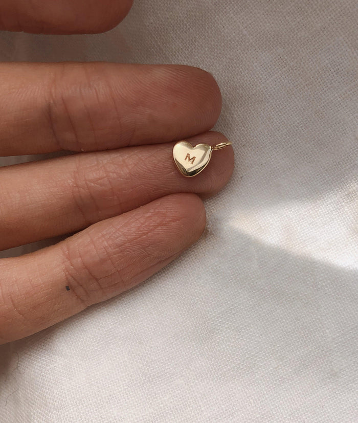 Mini Puffed Heart Moissanite Pendant Necklace image 2
