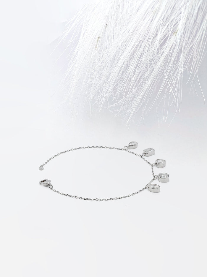 Mixed Shape Bezel Station Moissanite Bracelet image 2