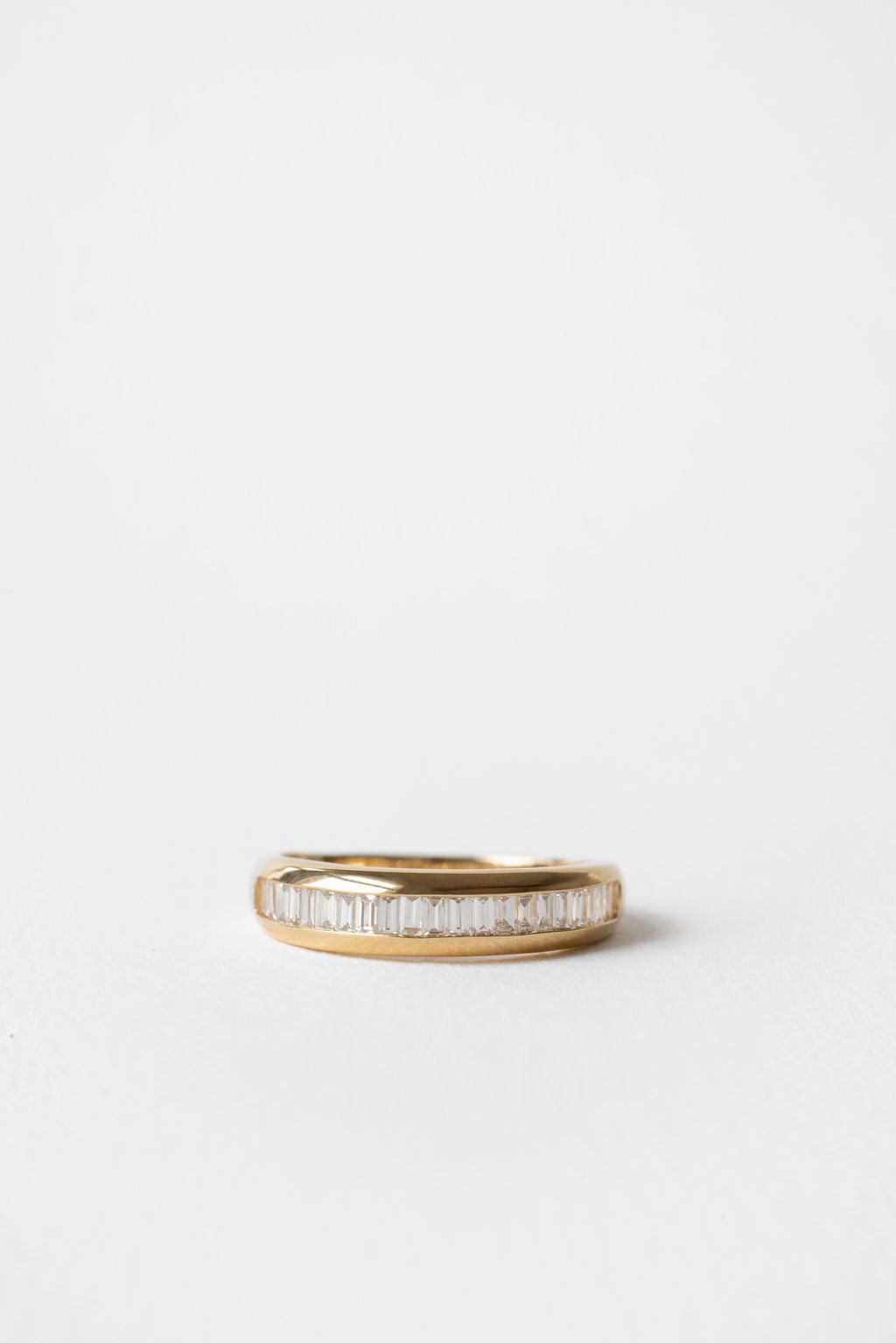 Baguette channel set lab grown diamond wedding band
