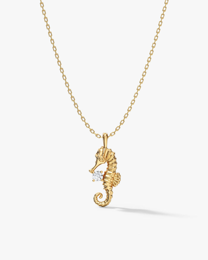 Seahorse Moissanite Pendant Necklace image 1