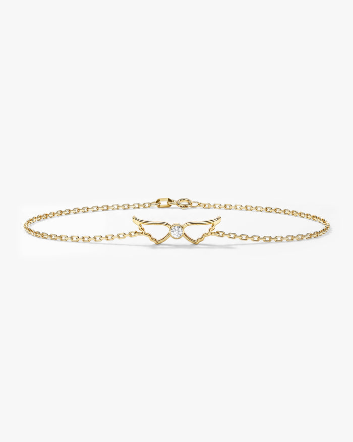 Angel Wings Moissanite Bracelet image 1