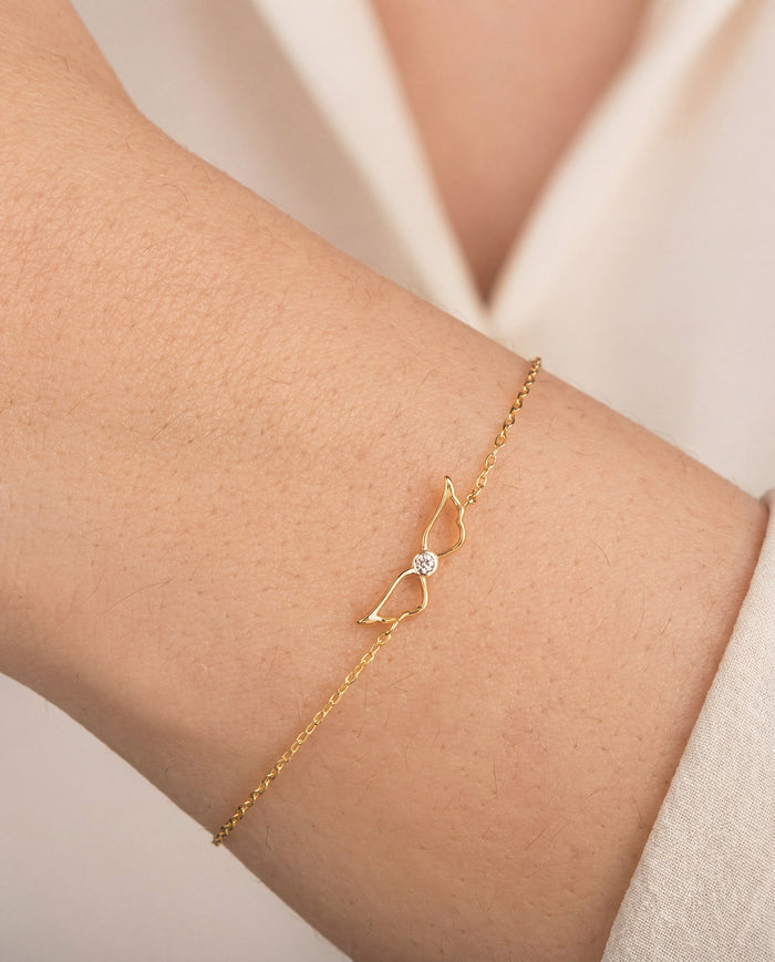 Angel Wings Moissanite Bracelet image 2