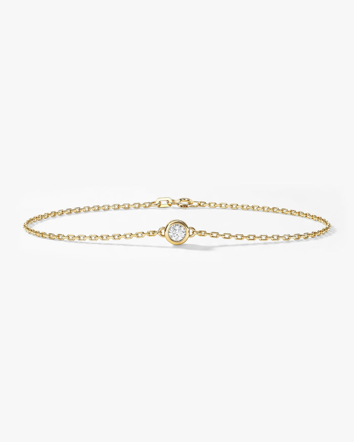 Bezel Set Moissanite Bracelet image 1