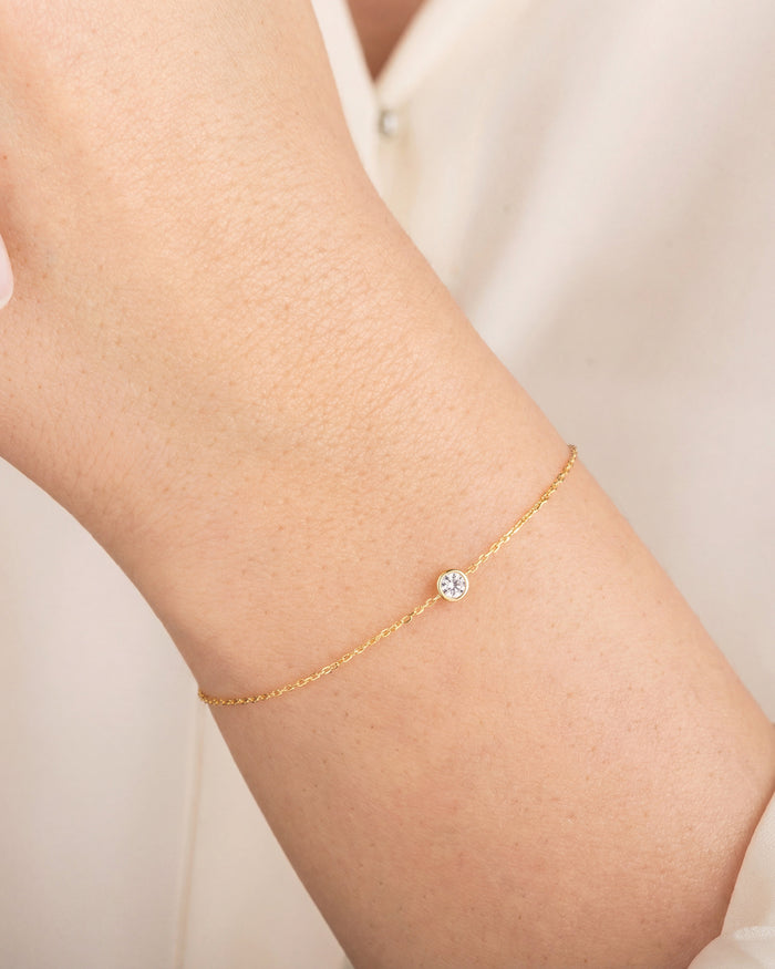 Bezel Set Moissanite Bracelet image 2