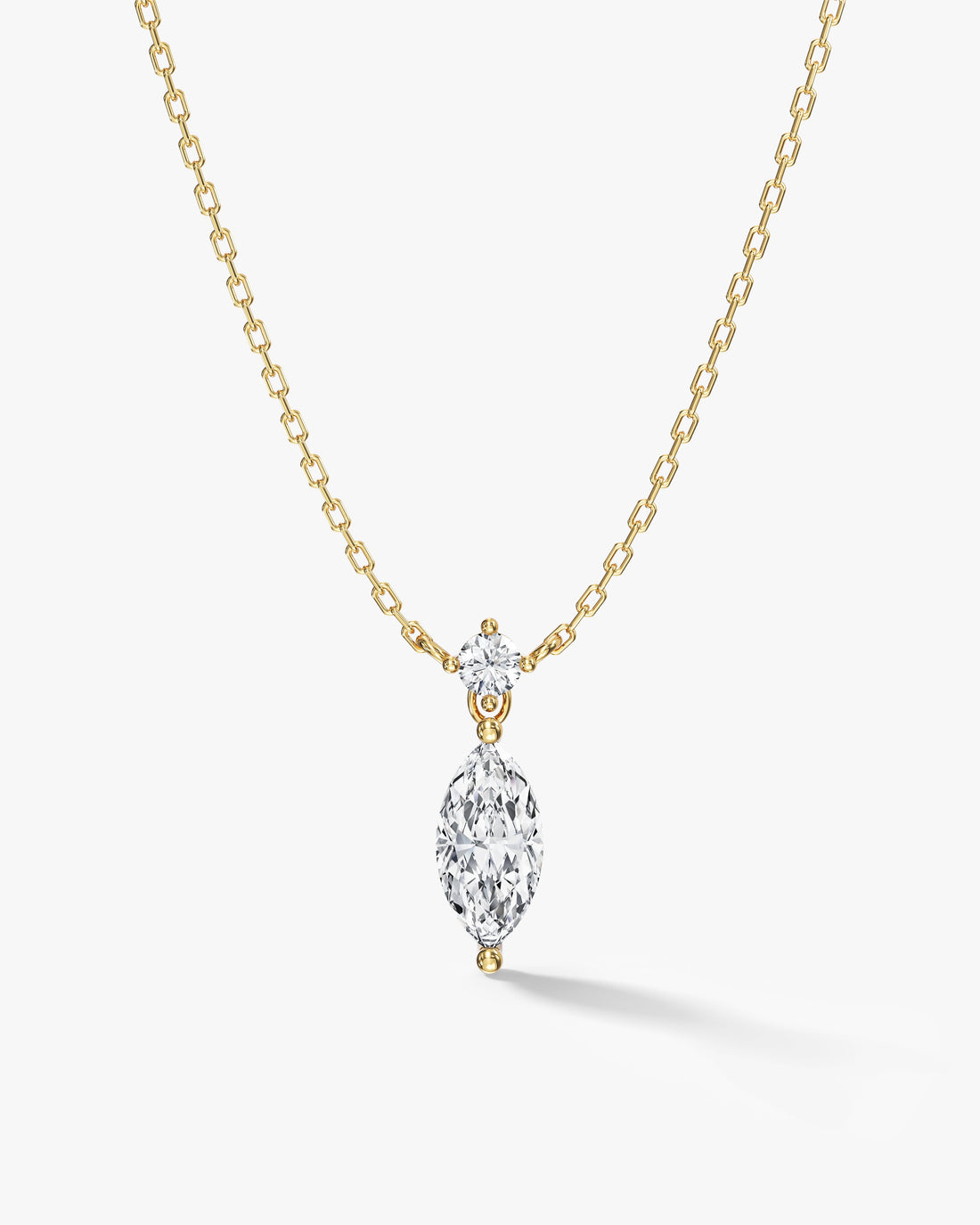 Marquise Drop Moissanite Pendant Necklace image 1