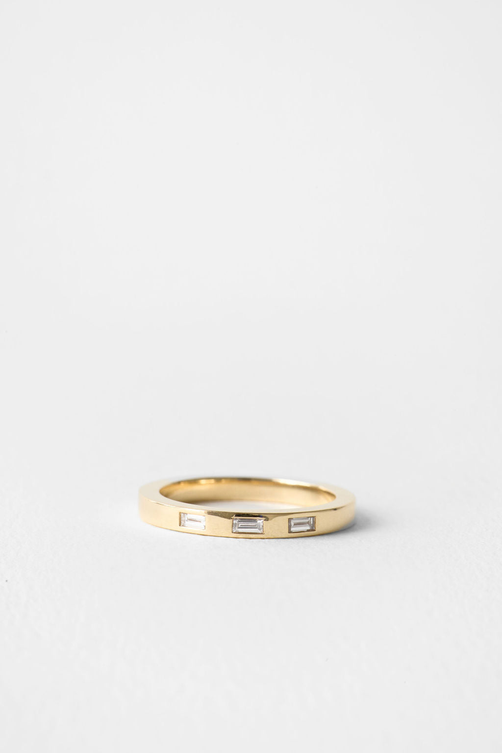 Baguette Lab Grown Diamond Flush Set Wedding Band, view 1