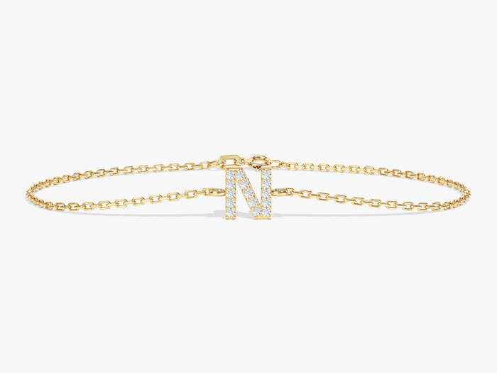 Initial Letter Moissanite Bracelet image 1