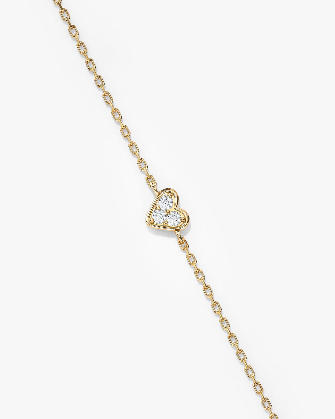 Tiny Heart Moissanite Bracelet image 1