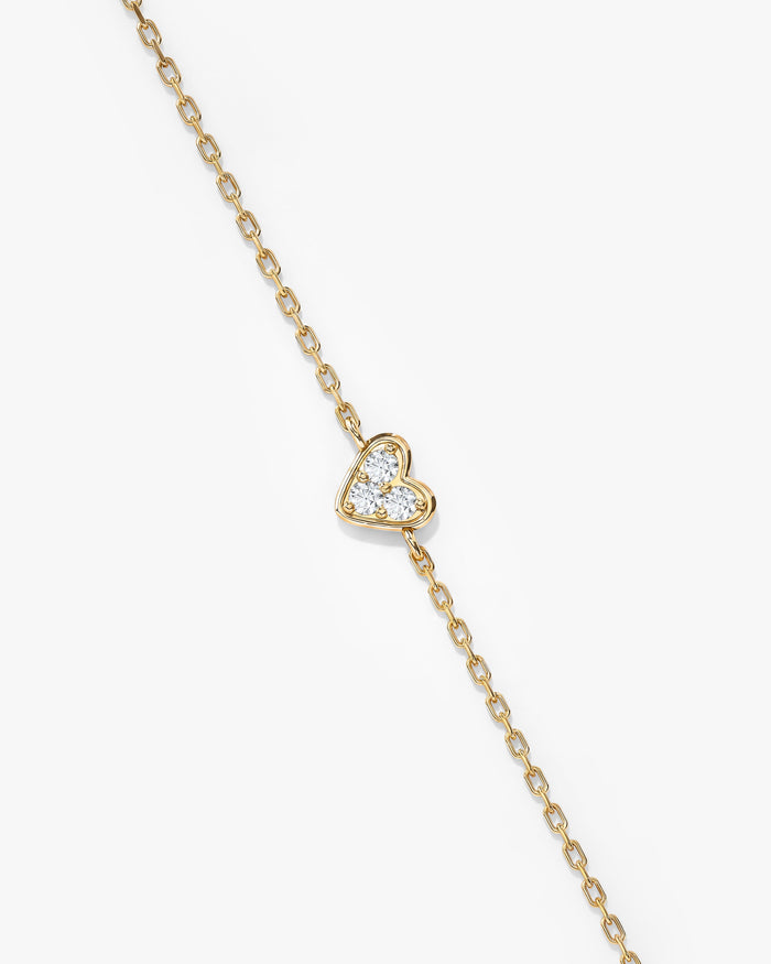 Tiny Heart Moissanite Bracelet image 1