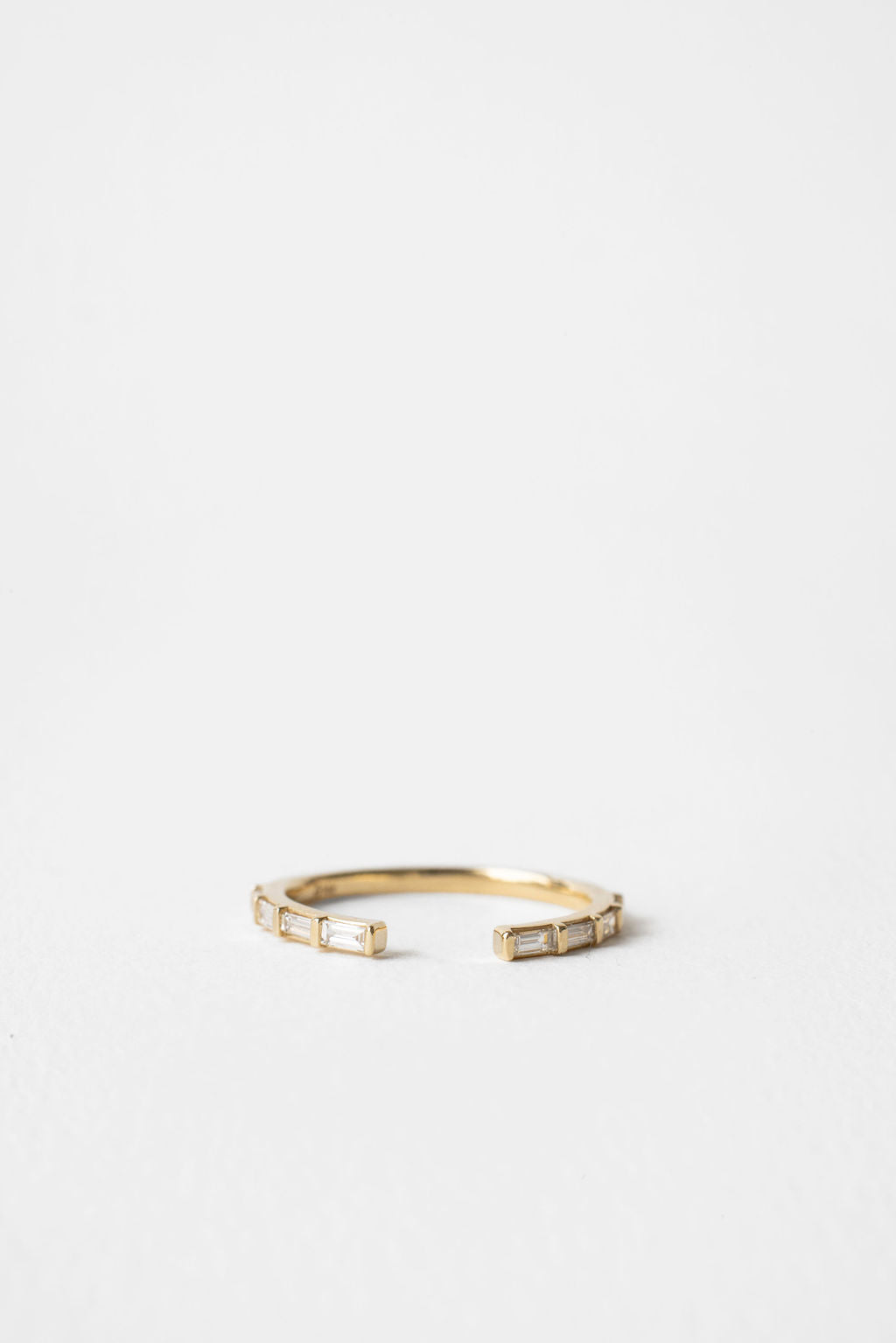 Baguette Lab Grown Diamond Open Shank Wedding Band, view 1