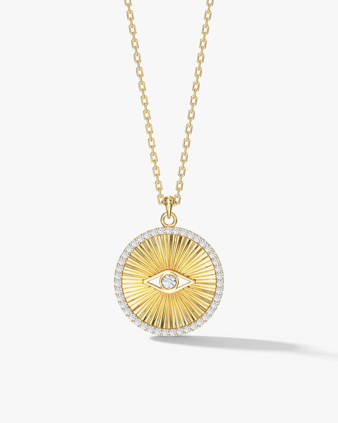 Evil Eye Moissanite Pendant Necklace image 1