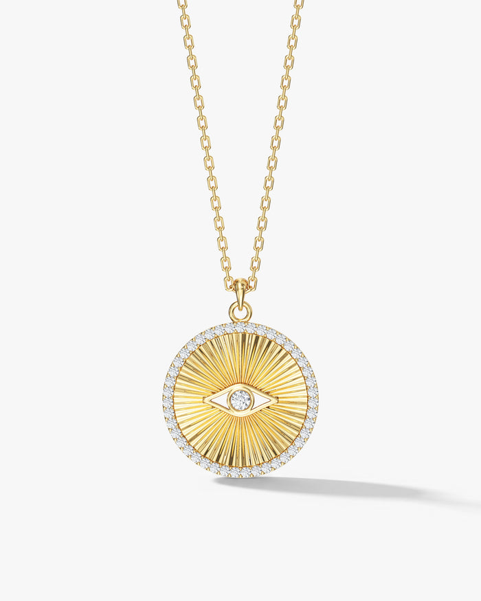 Evil Eye Moissanite Pendant Necklace image 1