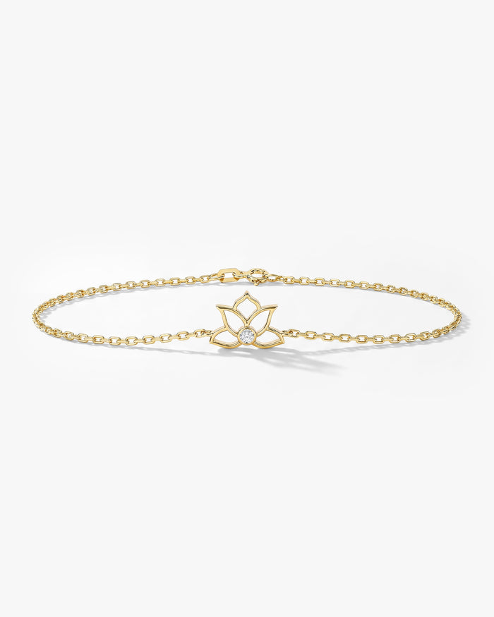 Lotus Moissanite Bracelet image 1