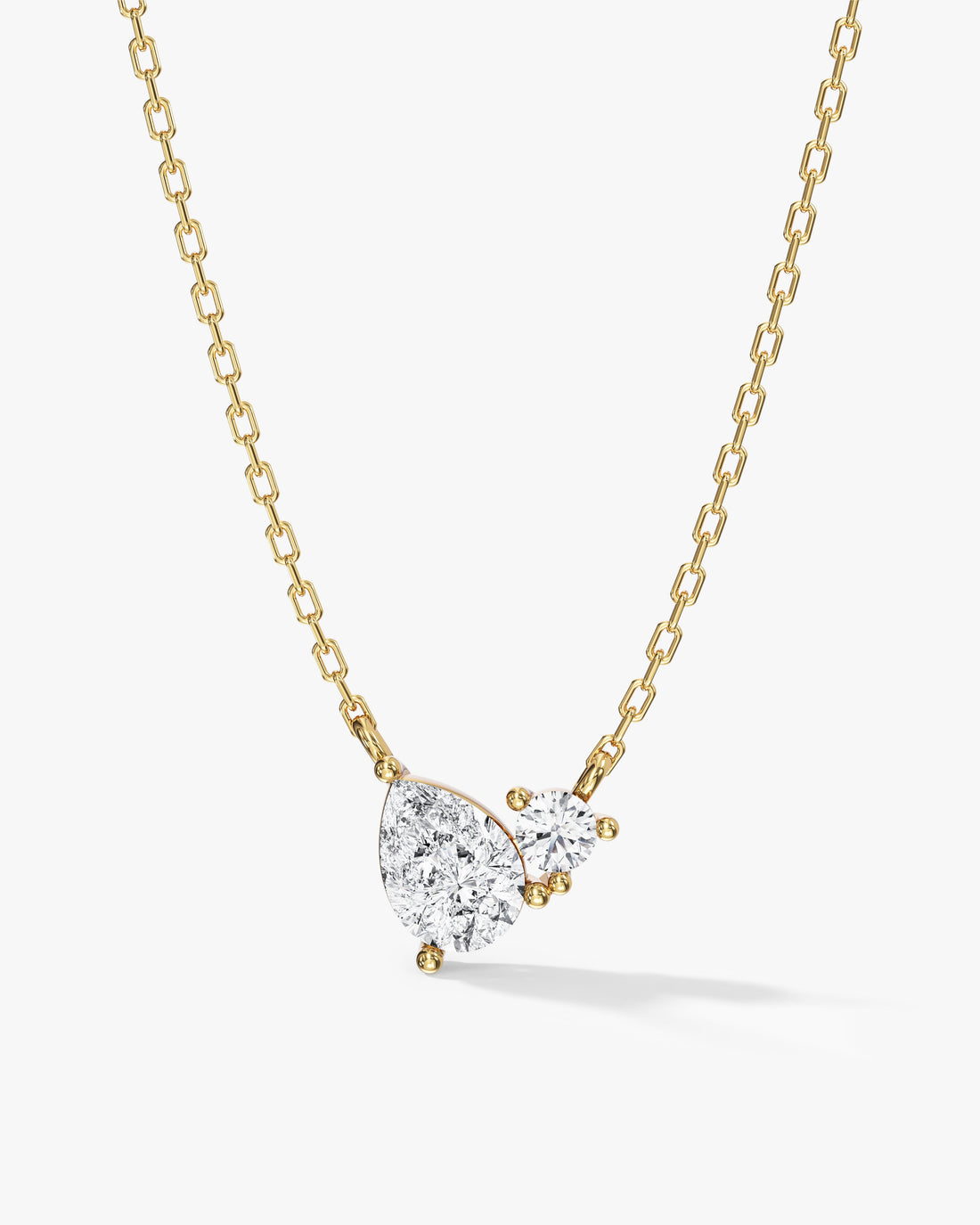 Mixed Shape Pear Cluster Moissanite Pendant Necklace image 1