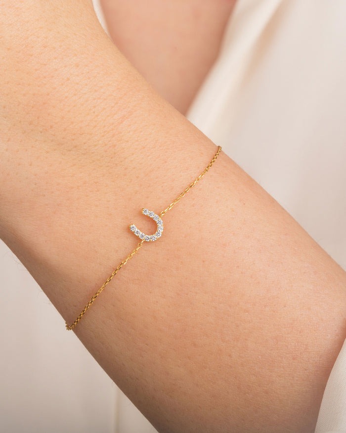 Lucky Horseshoe Moissanite Bracelet image 2