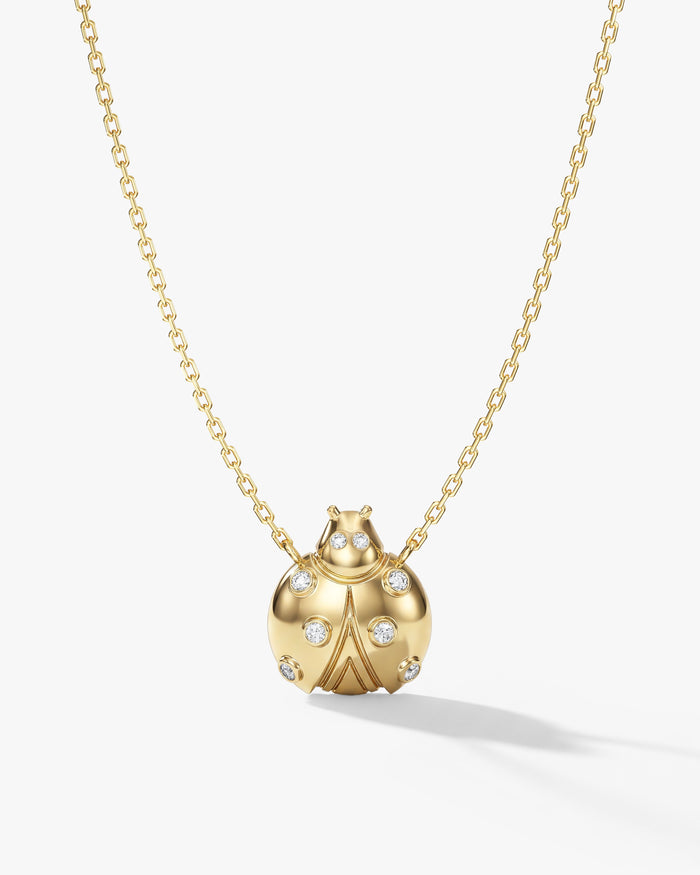 Ladybug Moissanite Pendant Necklace image 1