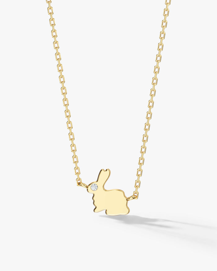 Rabbit Moissanite Pendant Necklace image 1