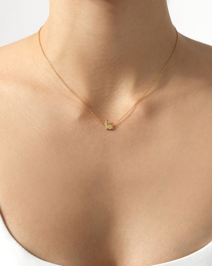 Rabbit Moissanite Pendant Necklace image 2