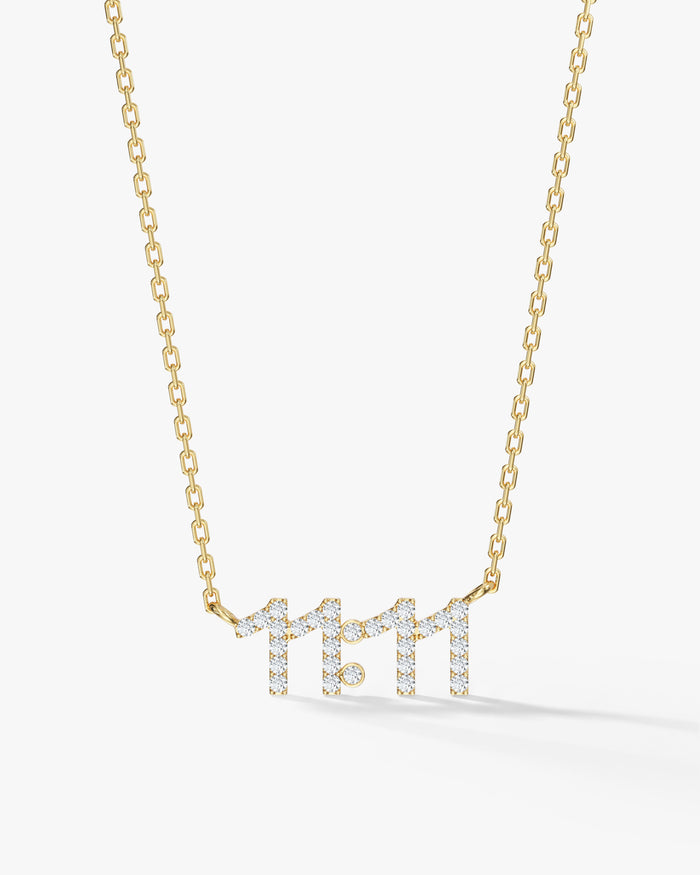 Angel Number Moissanite Pendant Necklace image 1