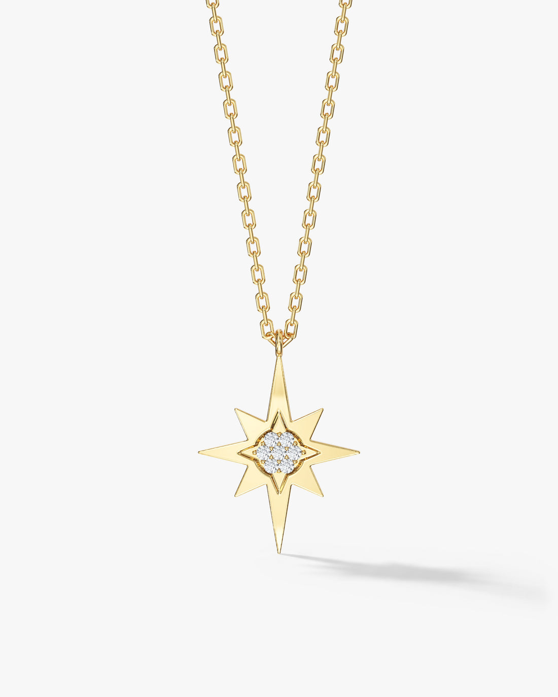 North Star Moissanite Pendant Necklace image 1
