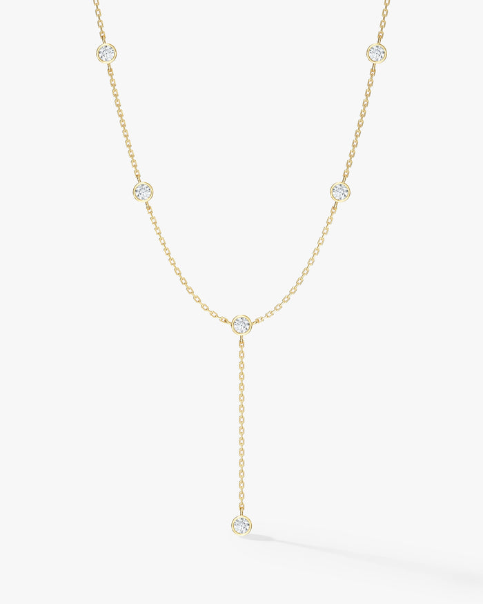 Drop Moissanite Pendant Necklace image 1