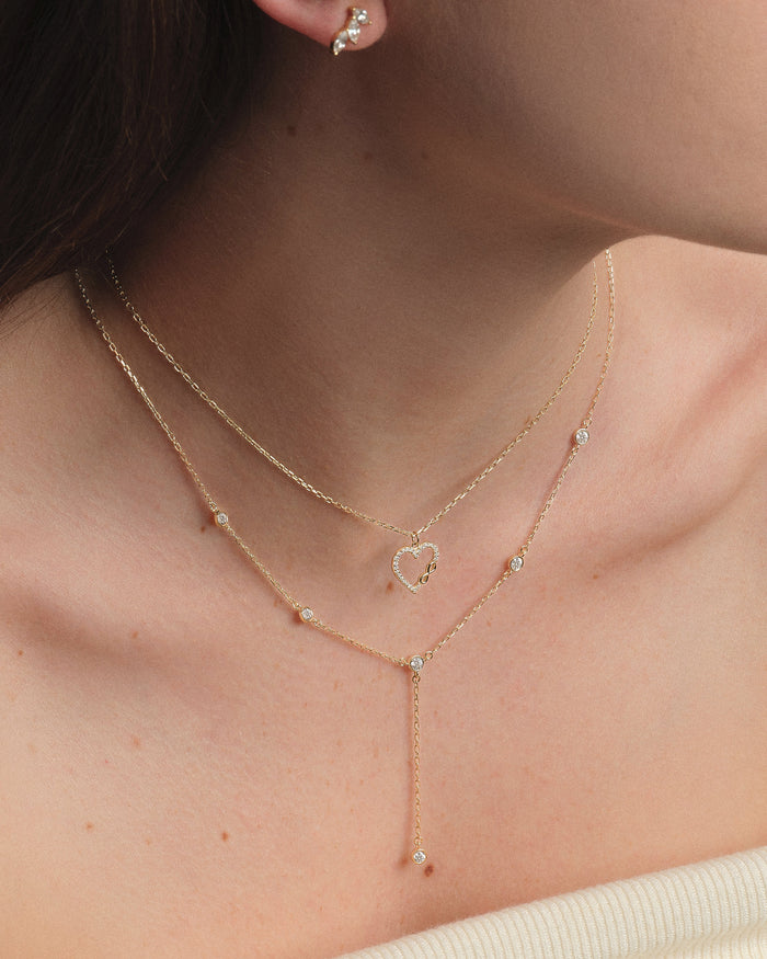 Drop Moissanite Pendant Necklace image 2