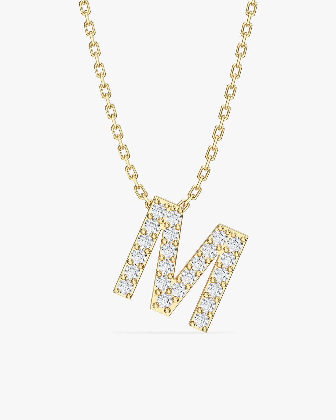Initial Letter Moissanite Pendant Necklace image 1