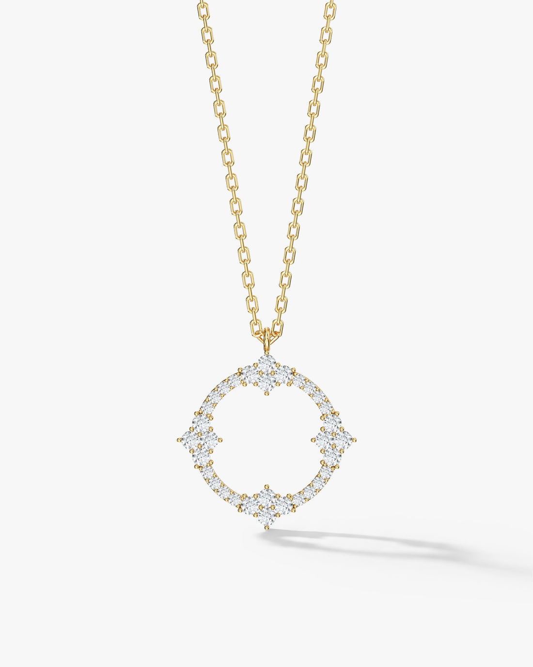 Circle Moissanite Pendant Necklace image 1