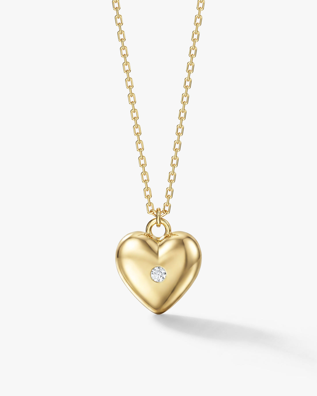 Heart Charm Moissanite Pendant Necklace image 1