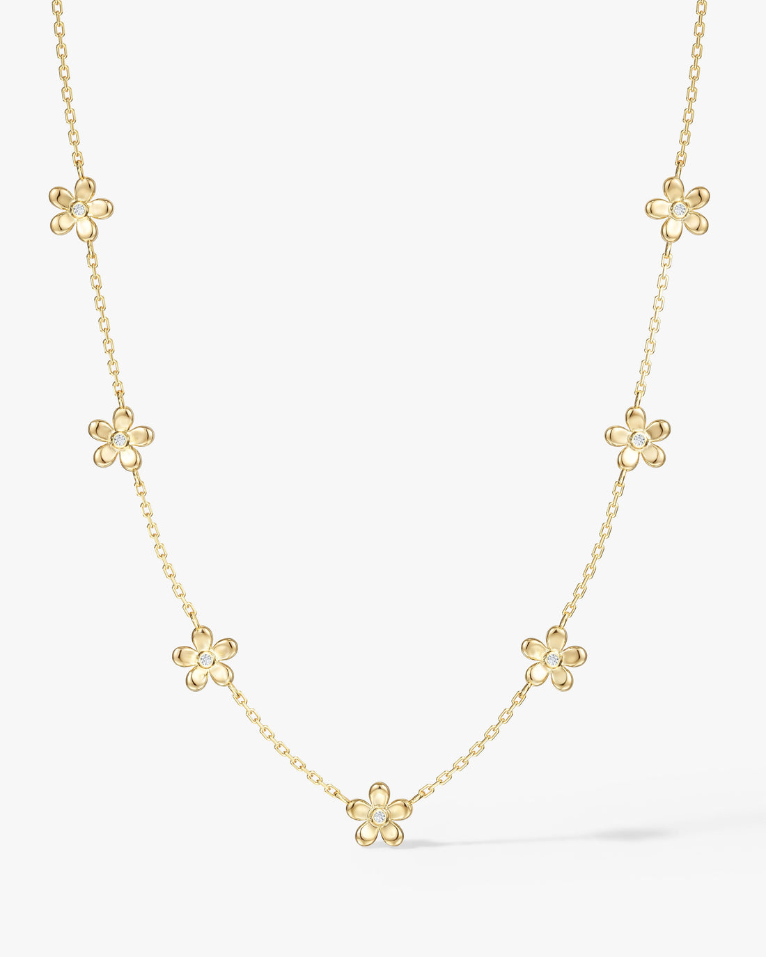 Flower Station Moissanite Pendant Necklace image 1