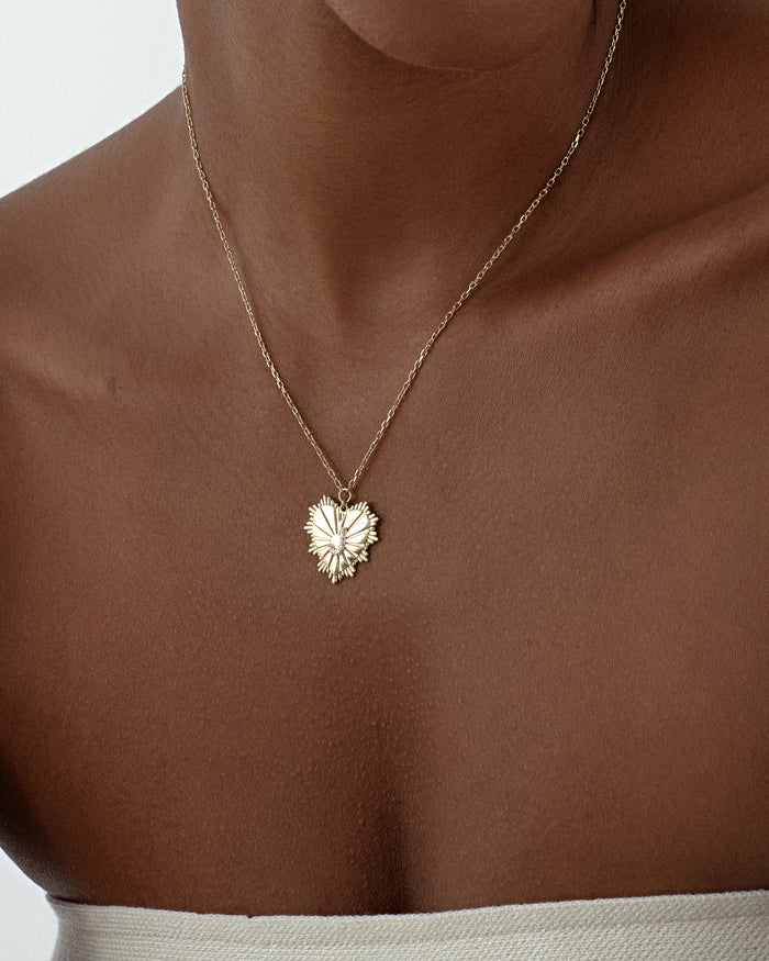 Heart Initial Moissanite Pendant Necklace image 2