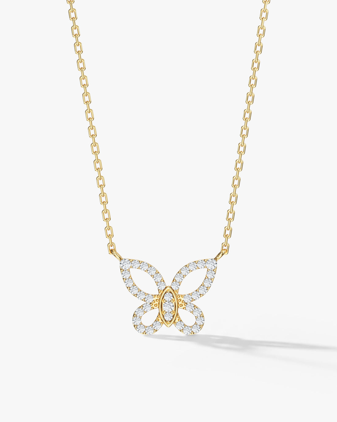 Butterfly Moissanite Pendant Necklace image 1