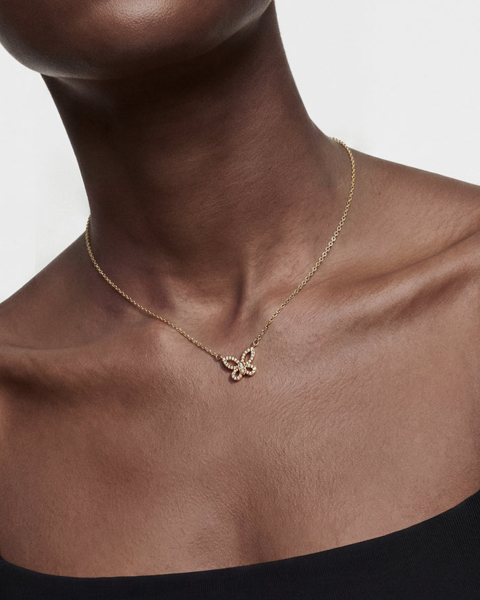 Butterfly Moissanite Pendant Necklace image 2
