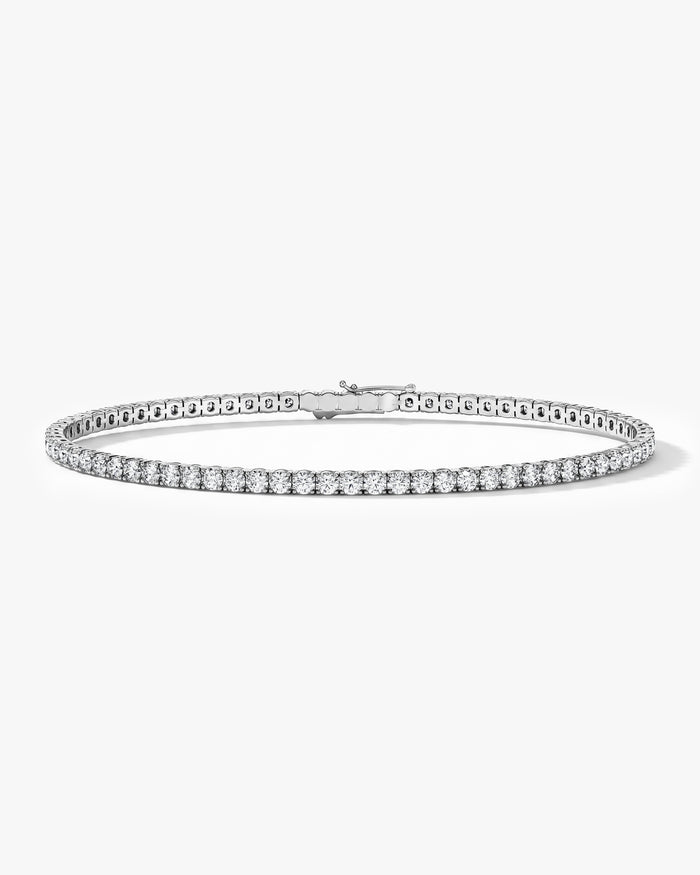 2.5mm Round Moissanite Tennis Bracelet image 1