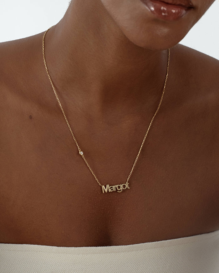 Name Moissanite Pendant Necklace image 2