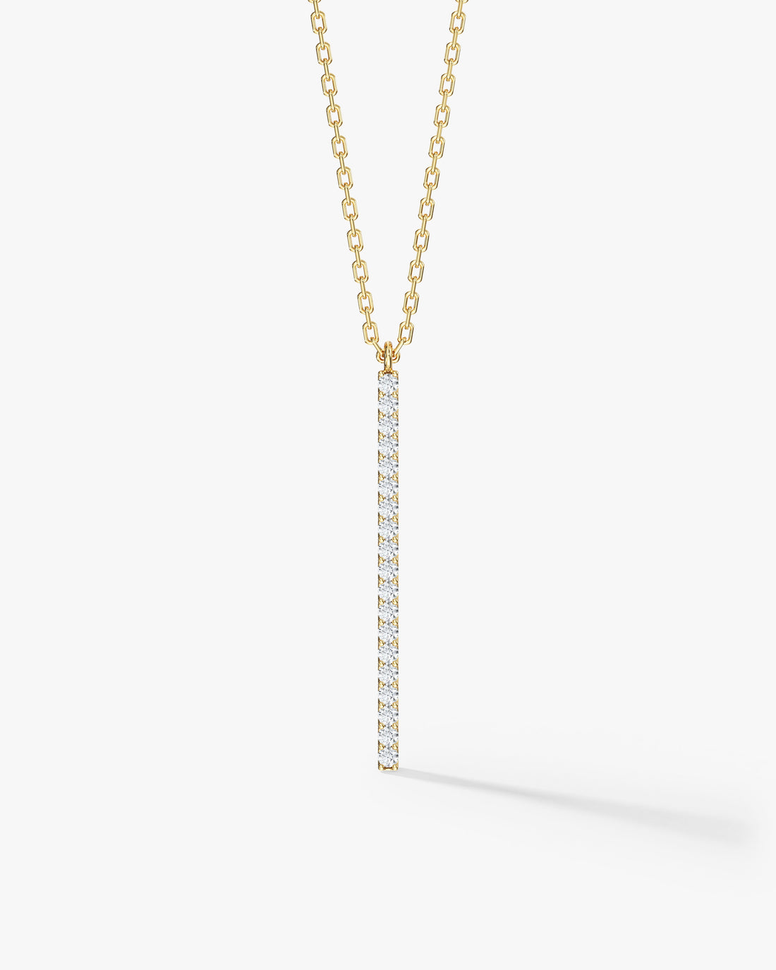 Vertical Moissanite Pendant Necklace image 1
