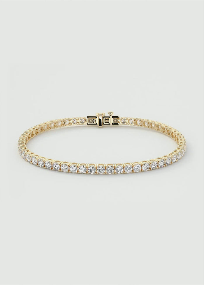 3mm Round Prong Set Moissanite Tennis Bracelet image 2