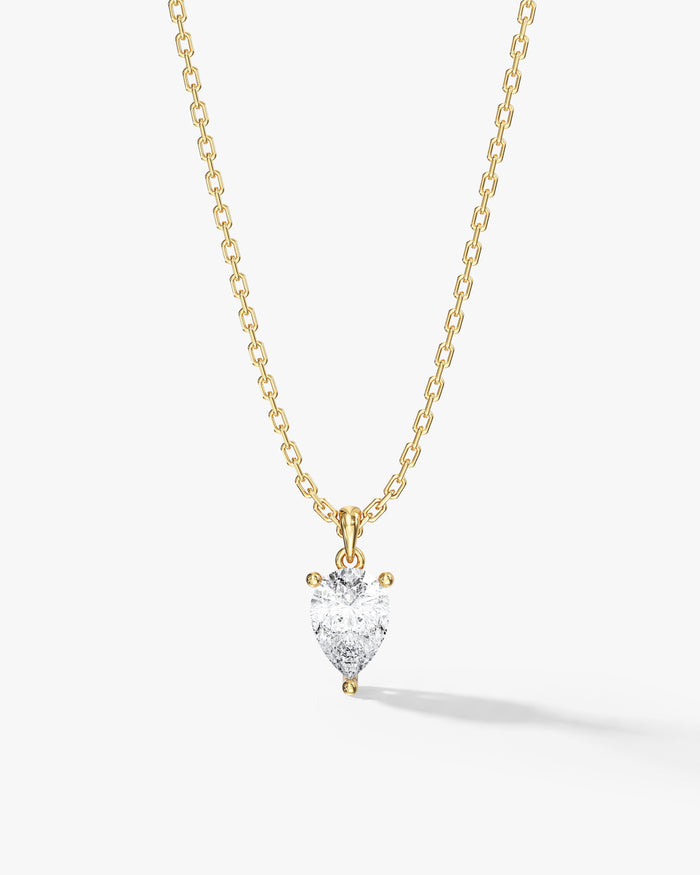 Pear Cut Solitaire Moissanite Pendant Necklace image 1