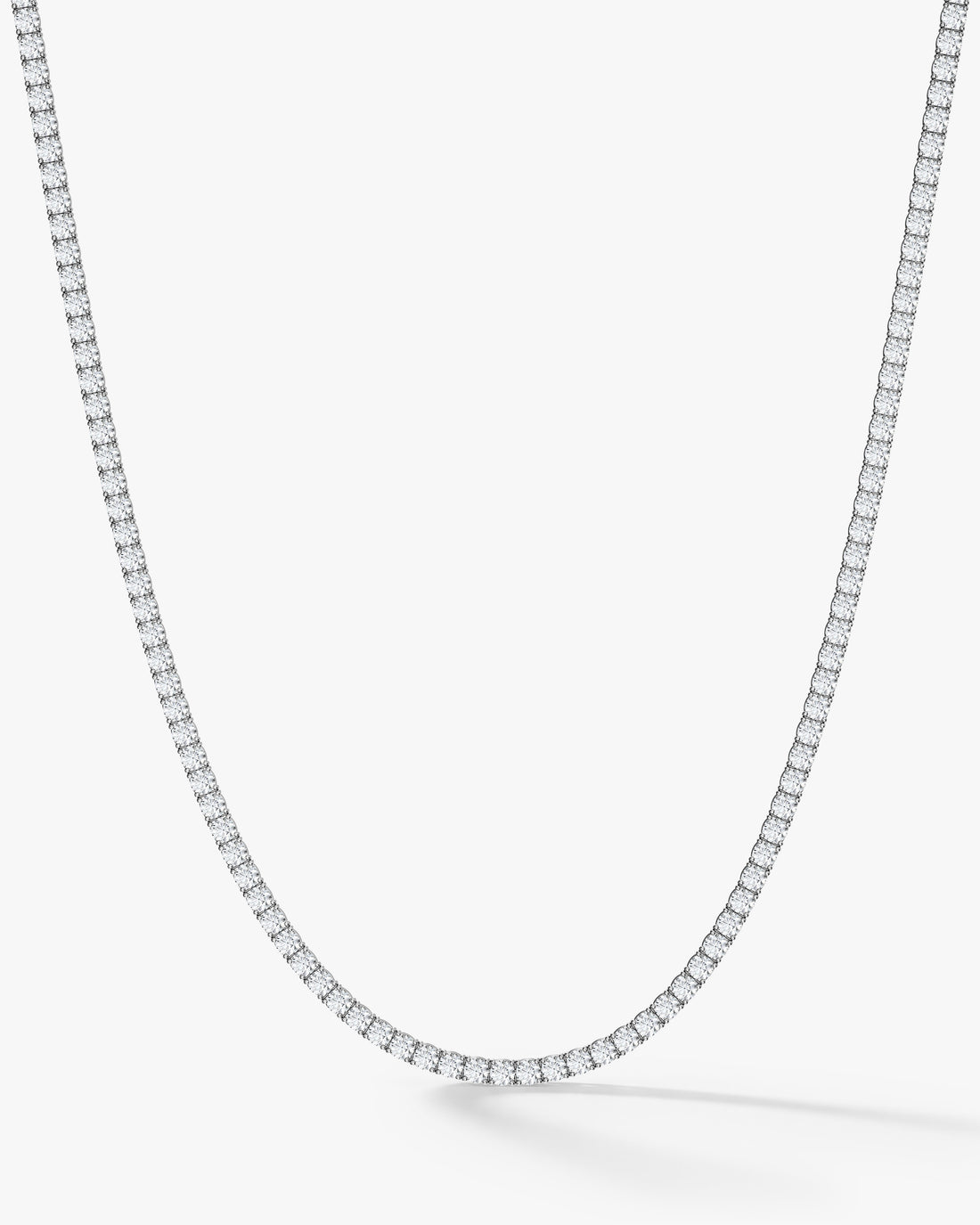 2mm Round Moissanite Tennis Necklace image 1