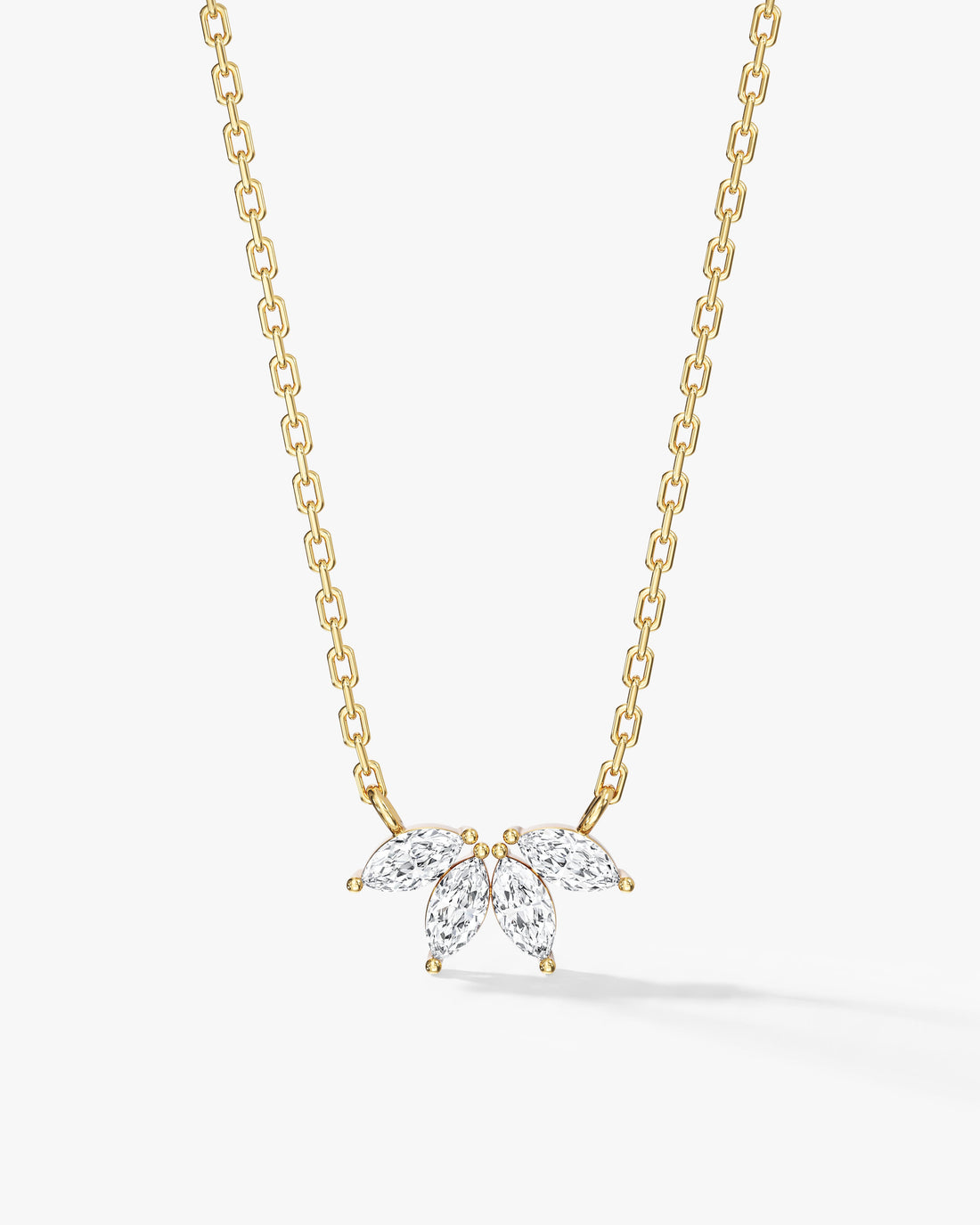 Marquise Crown Moissanite Pendant Necklace image 1