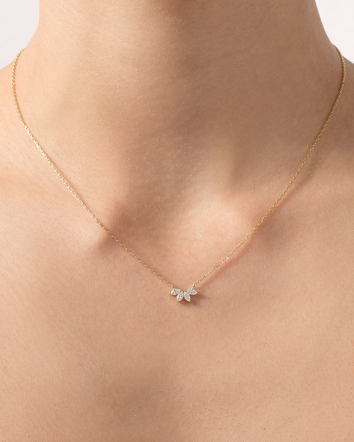 Marquise Crown Moissanite Pendant Necklace image 2