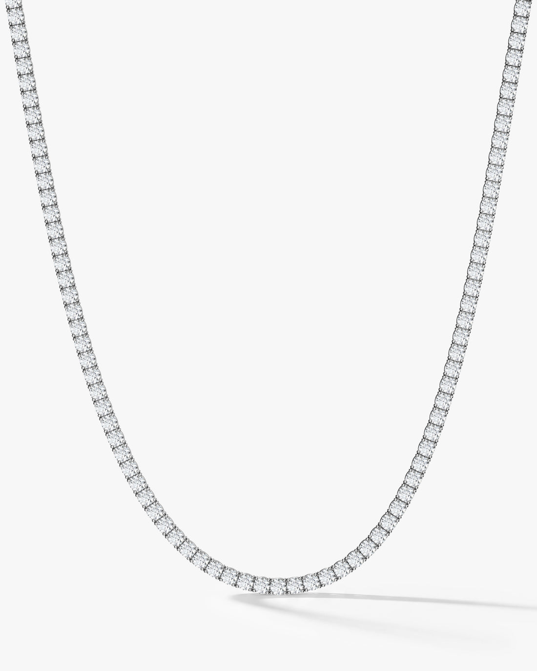 2mm Round Prong Moissanite Tennis Necklace image 1