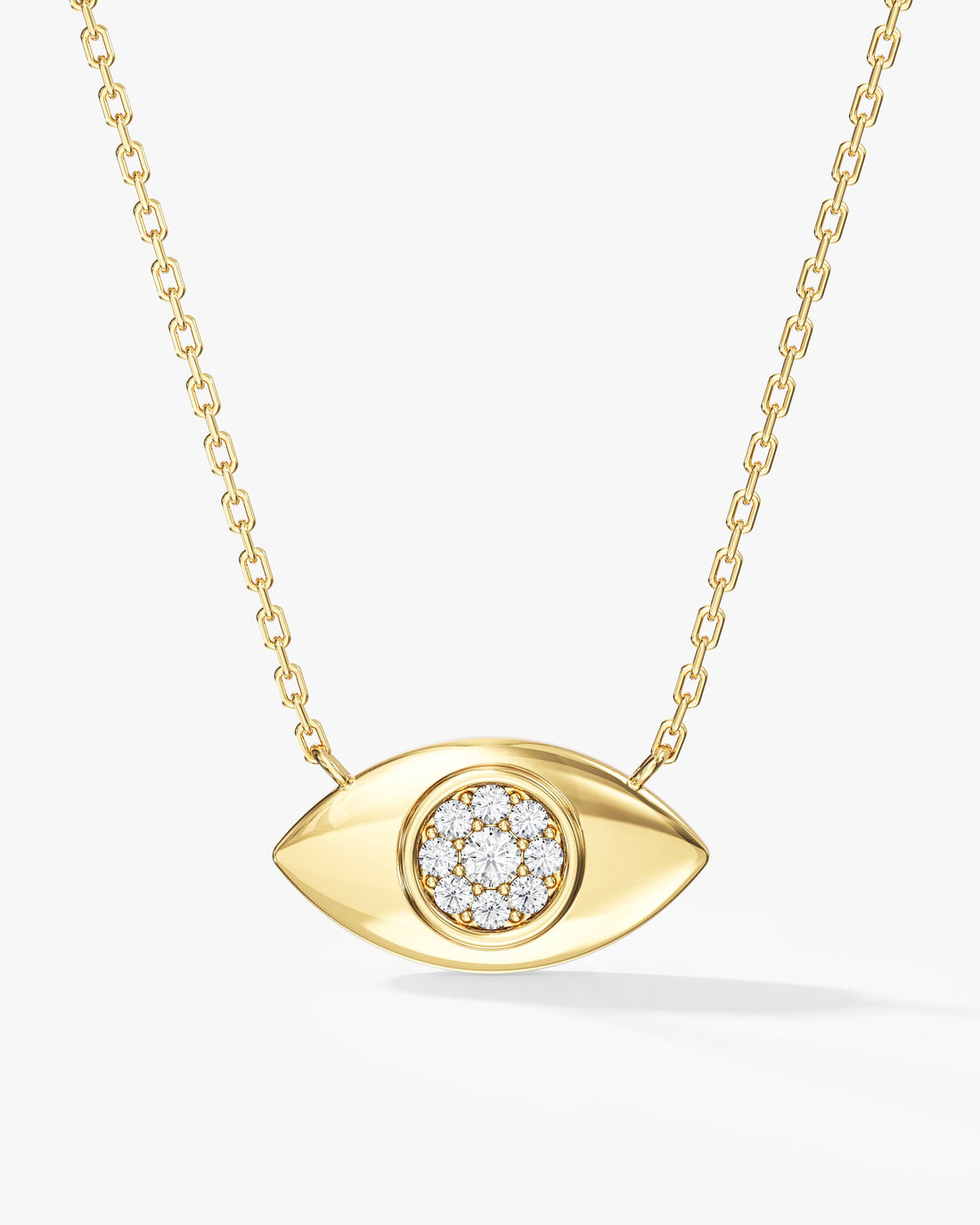 Micro Prong Eye Moissanite Pendant Necklace image 1