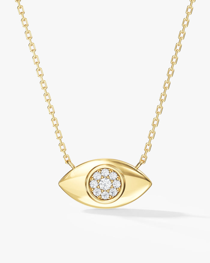 Micro Prong Eye Moissanite Pendant Necklace image 1