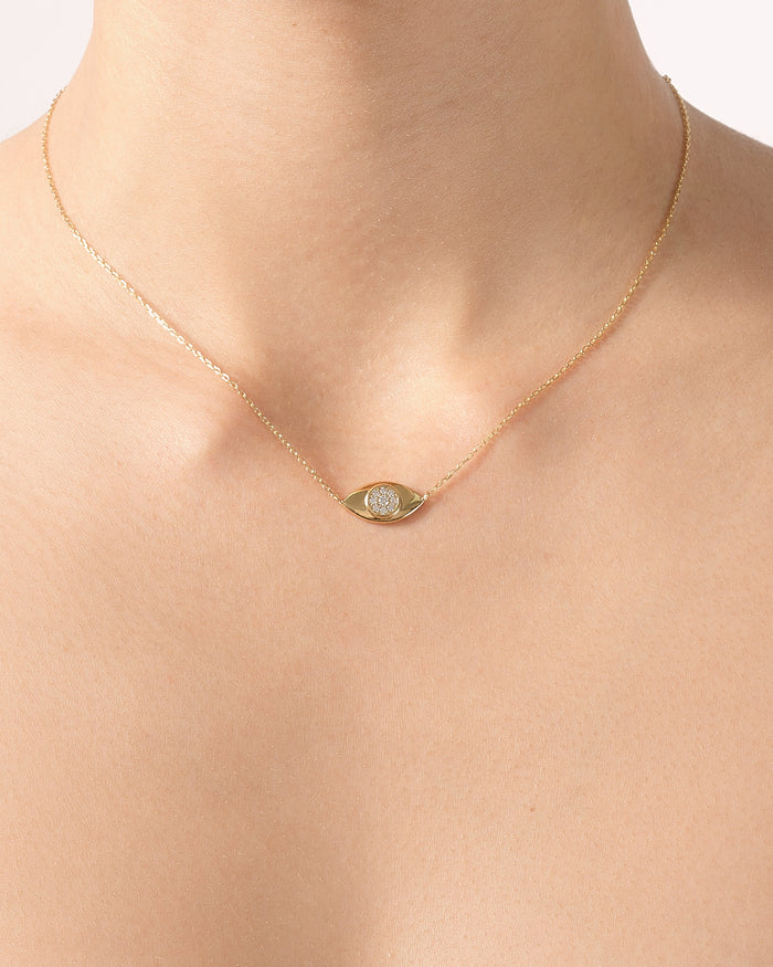 Micro Prong Eye Moissanite Pendant Necklace image 2