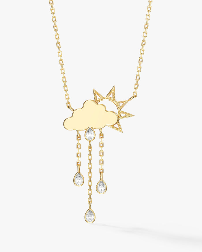 Rain Cloud Moissanite Pendant Necklace image 1