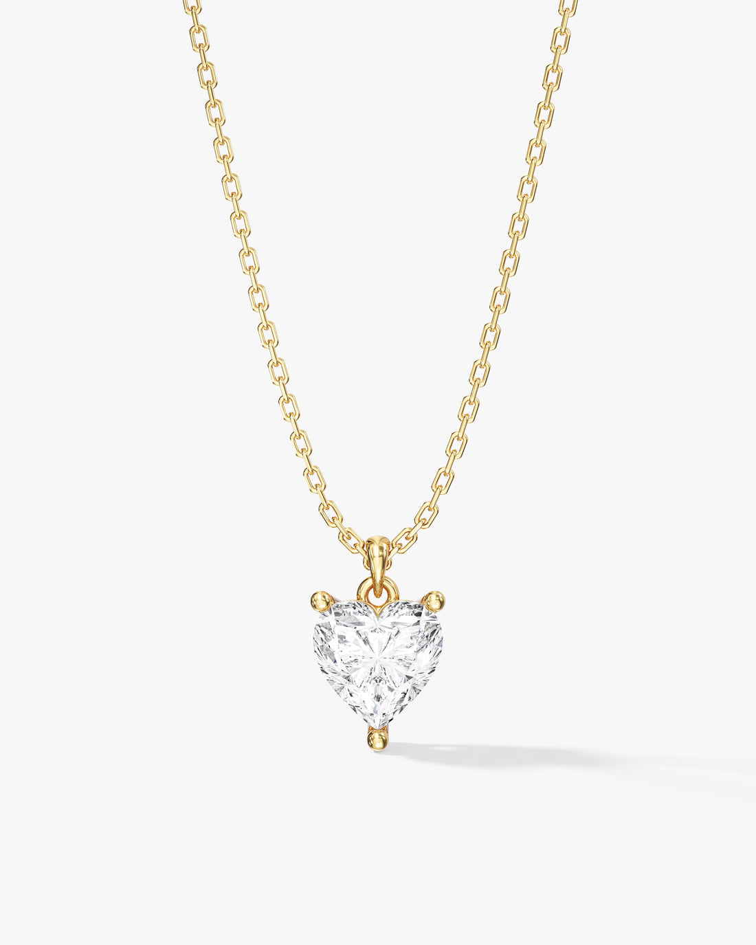 Heart Cut Solitaire Moissanite Pendant Necklace Style 2 image 1