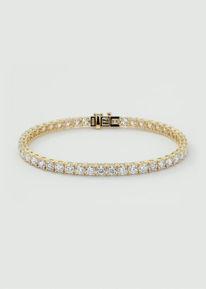 4mm Round Prong Set Moissanite Tennis Bracelet image 2