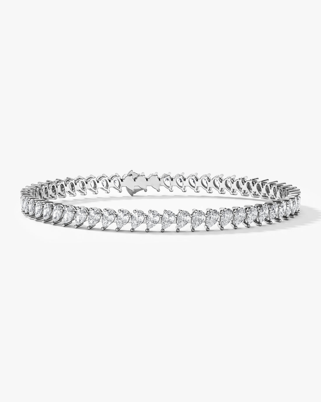 4mm Pear Moissanite Tennis Bracelet image 1
