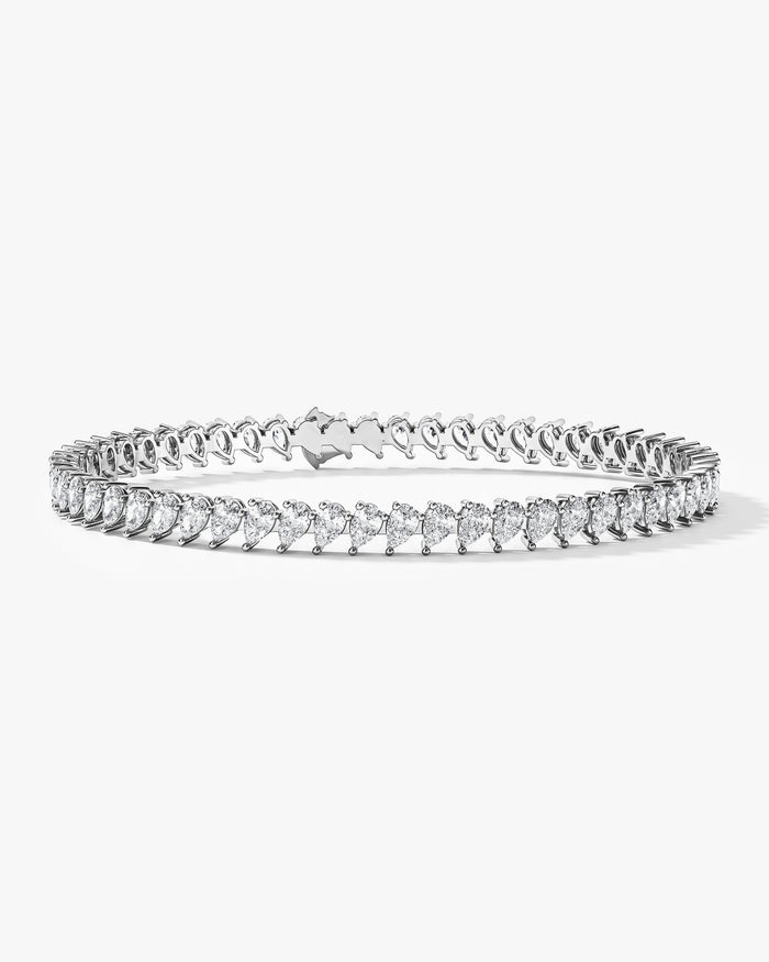 4mm Pear Moissanite Tennis Bracelet image 1